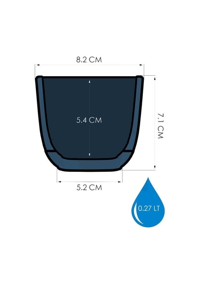 Omnipazar Krs-381 Dekoratif Plastik Mercan Kare Saksı 0.27 Litre No 1 37916132