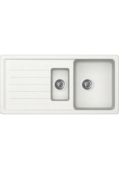 Ukınox Valente D-150l Beyaz Granit Evye S80g5 Beyaz