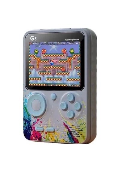 Taşınabilir Mini El Oyun Konsolu 500 Oyunlu Bluetooth Bağlantılı Gri Renk Gamepad