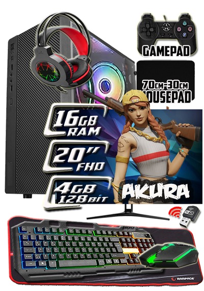 Warbox Akura i5-3350P 16 GB 256 GB + 250 GB SSD Radeon R7 240 20" W10P Masaüstü Oyuncu Bilgisayarı