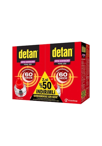 Detan Sivrisineksiz 60 Gece Elektrolikit Yedek Şişe 2’li