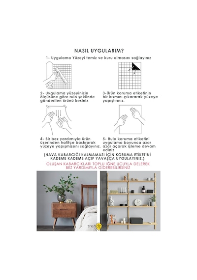 Trendpoint Kendinden Yapışkanlı 60cm 100cm Mat Gri Duvar Kağıdı Mutfak Tezgah Dolap Masa Kaplama