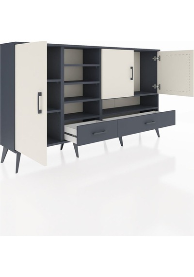Arges Konsol 8 Raflı 2 Çekmeceli 3 Kapaklı 176x30x99 Antrasit-aytaşı/antrasit Aytası/antrasıt - Antrasıt Arges Konsol 8 Raflı 2 Çekmeceli 3 Kapaklı 176x30x99 Antrasit-aytaşı/antrasit Aytası/antrasıt - Antrasıt