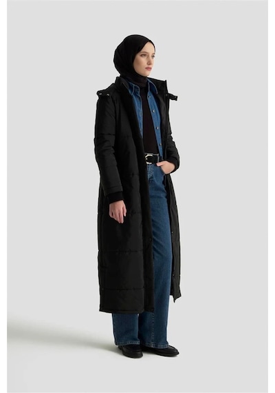 Armine Trend Kadın Kapitone Mont 24kt740 - Trend Model Siyah