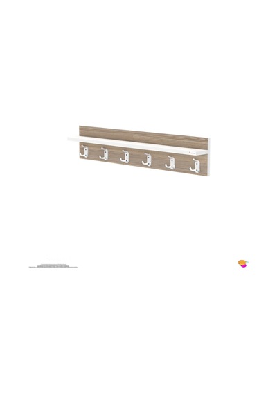 Modilayn Kedi Serisi 96,4x18 Cm 6'lı Set 18 Kancalı Banyo Askısı Ekstra Düzen Ve Yer Tasarrufu Beyaz - Cordoba