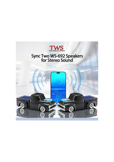 Kamyonet Şeklinde Bluetooth Speaker Sd Kart Usb Fm Radyolu Şarjlı Taşınabilir Kablosuz Hoparlör