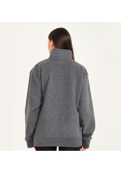 Nors Vanir Basic Yarım Fermuarlı Polar Sweatshirt Gri 001