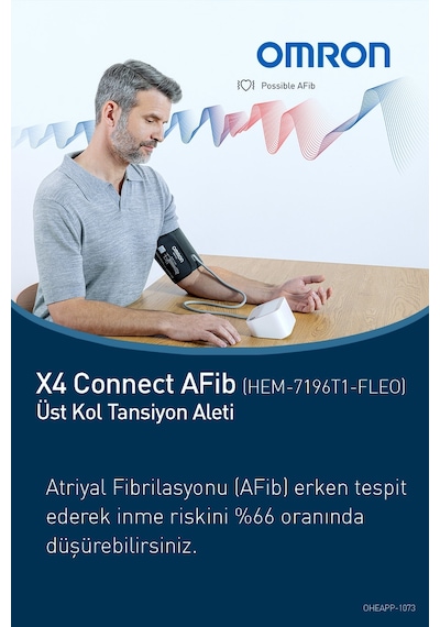 Omron X4 Connect Afib Üst Koldan Ölçer Dijital Tansiyon Aleti
