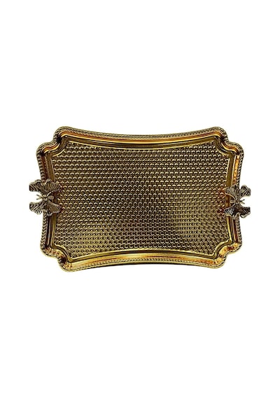 Kelebekli Metal Küçük Dikdörtgen Tepsi
