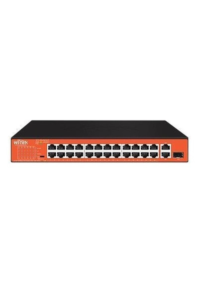 Wİ-Tek 24 Port 200W Full Poe Wİ-PS526GH 10/100 Watchdog Özellikli Yönetilemez Switch