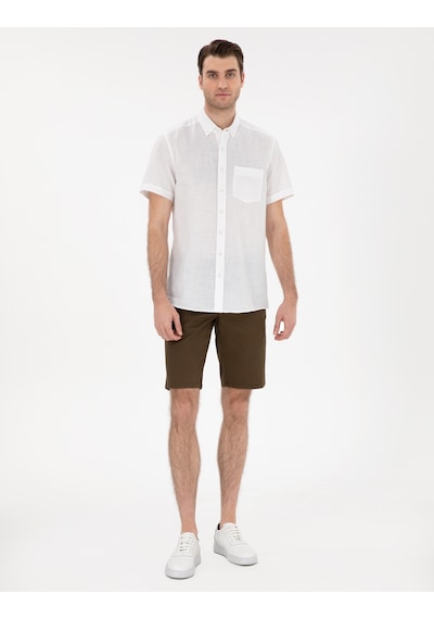 Pierre Cardin Erkek Beyaz Gömlek Kısa Kollu 50306950-vr013 Beyaz