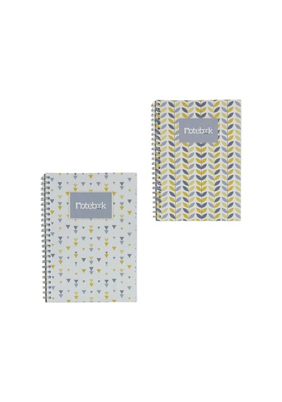 A5 Spiralli Pattern Defter 40 Yaprak 5'li Tamamı Çizgisiz