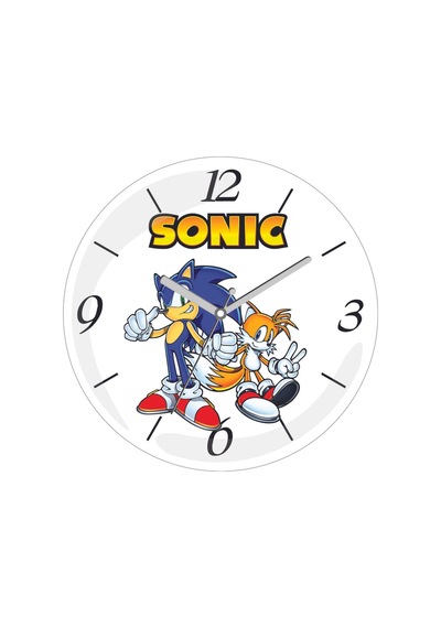 En Çok Satılan Sonic Çap 30cm Sessiz Akar Bombeli Gerçek Cam Duvar Saati Siyah