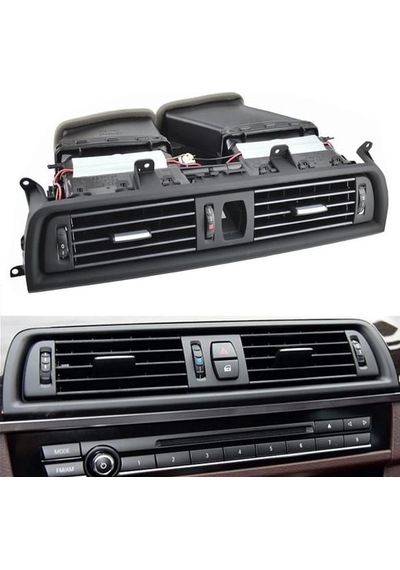 Bmw F10+lcı Havalandırma Izgarası Ön Orta Komple Siyah 64229166885 S1