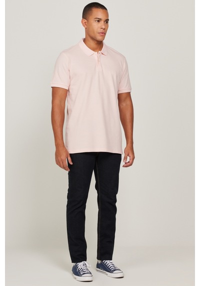 Regular Fit Normal Kesim Polo Yaka Tişört L211810611 Pembe
