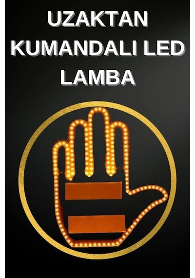 Led Işık El İşareti Araç Camı İçin Uzaktan Kumandalı Çok Renkli 99103259