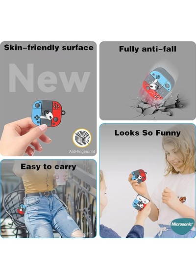Microsonic Oppo Enco Air 2 Pro Kılıf Cartoon Figürlü Silikon Crtn-Fgr-Ct-Dnzr-Ysl