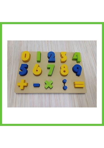 Bezos 3d Baskı Sayılar Ve Matematik Sembolleri Öğretim Tahtası - Rakam Eşleştirme Puzzle, Temel İşlem Sembolleri 0-9 Dmc