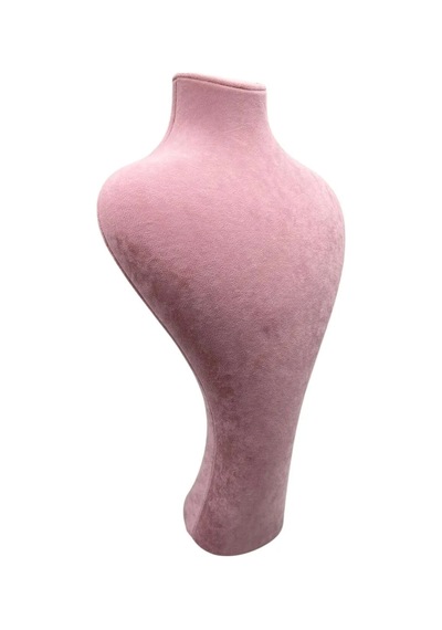 Yerli Üretim Zeus Model Süet Kumaş Pembe Renk 42 / 22 Cm Takım Kolye Sergileme Mankeni Çok Renkli