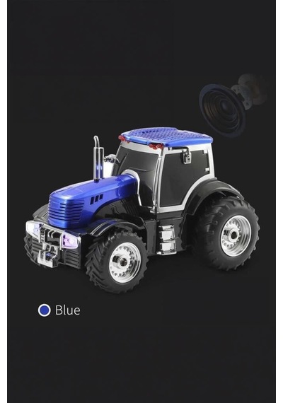 Özel Seri Oyuncak Tarzı Mini Ses Dekoratif Cihaz Bluetooth Hoparlör Traktör D42 Mavi