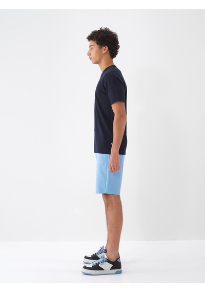 Xint Mavi Pamuk Dokulu Regular Fit Şort 380168