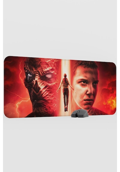 Stranger Things 2 V3 90x40 Xxl Gaming Kauçuk Kaymaz Taban Mouse Pad Fare Altlığı