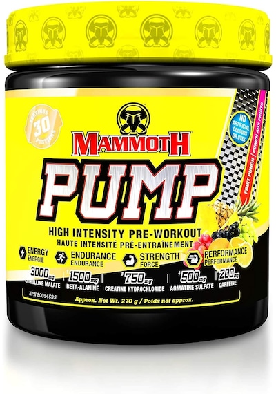 Mammoth Pump Preworkout Heightened Focus, Quick Recovery Karışık