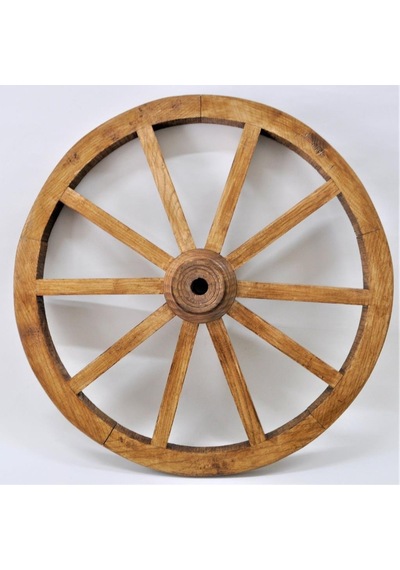Otantik Ahşap At Arabası Tekeri 70 Cm.(Meşe Renk) Diğer