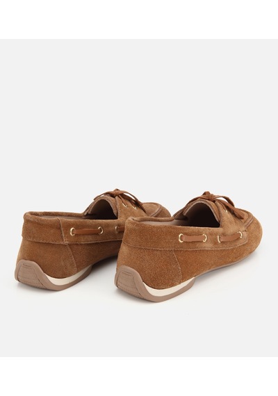 Hotiç Kadın Süet Deri Taba Comfort Günlük Loafer