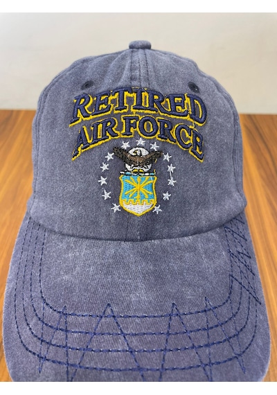 Hamze Vintage Eskitme Yıkamalı Model Nakışlı Unisex Cap Şapka Lacivert