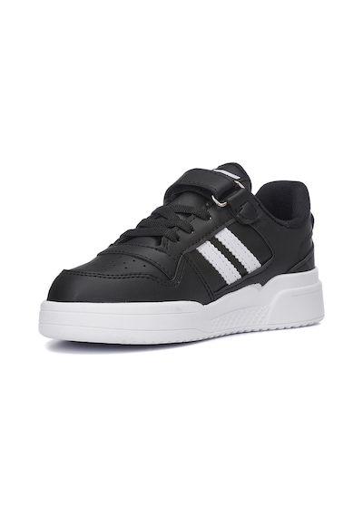 Günlük Unisex Çocuk Sneaker Bağcıklı Ve Cırtlı Hafif Kaymaz Taban Rahat Spor Ayakkabı 100 Siyah- Beyaz
