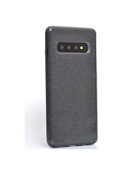 Samsung Uyumlu Galaxy S10 Kılıf Zore Shining Silikon-Siyah