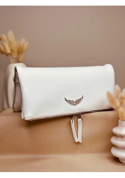 Wallet Çanta Beyaz Çok Renkli