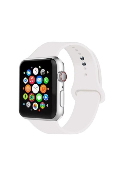 Watch Kordon 2 3 4 5 Seri 38-40 Mm Silikon Kordon Kayış-beyaz