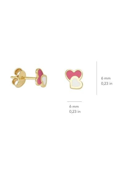 Goldkupe 14 Ayar Altın Kalp Küpe 0,93 Gr-878