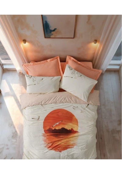 Maritime Tek Kişilik Nevresim Takımı Sunset Somon