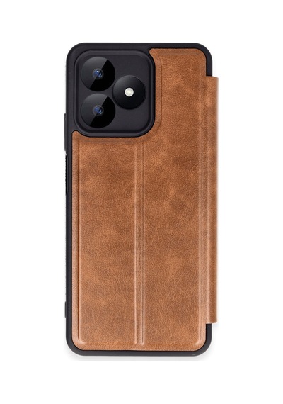 Newface Realme Note 50 4g Kılıf Flip Cover - Taba Taba