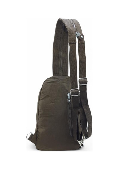 Baginn Body Bag Göğüs Çantası Klinkır Kumaş Çok Cepli 30 18 Cm Bady Bag Sırt Çantası Hafif Kumaş Kahverengi