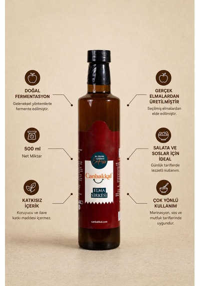 Canbakkal Doğal Elma Sirkesi 500 Ml