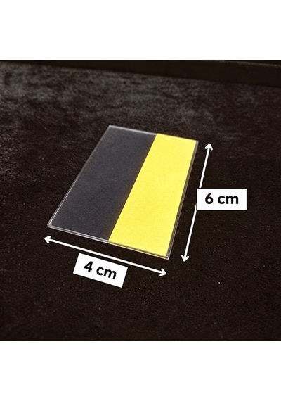 Cep Tipi Yapışkanlı Şeffaf Etiketlik 6x4cm U Tipi 200lü Paket 200 Adet