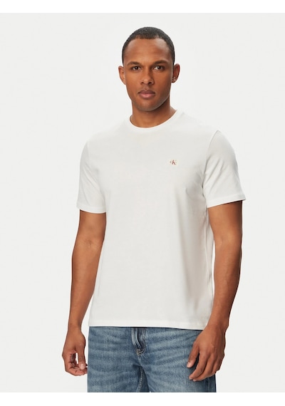 Calvin Klein Erkek Marka Logolu Günlük Kullanıma Uygun Beyaz-beyaz T-shirt Lv04rd248g 2sb