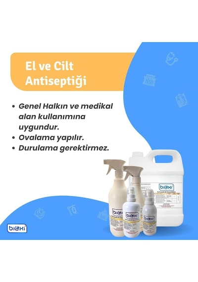 Bioxi Antiseptik &amp Dezenfektan 1 Lt El-cilt Ve Yara Bakım / Hipokloröz Asit Hocl Bazlı