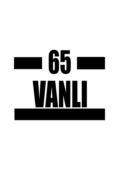 65 Vanlı Araba Sticker 17x17 Cm Siyah