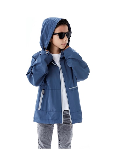 Benitto Kids Erkek Çocuk Kapüşonlu Mevsimlik Yağmurluk 51366 Mavi