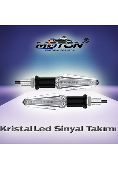Motosiklet Kristal Led Sinyal Lambası Takımı 2 Adet