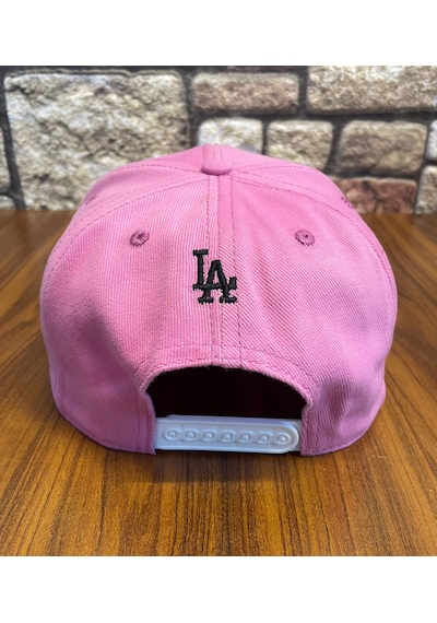 Hamze La Los Angeles Hiphop Snapback Rapper Baseball Drip Şapka Cap Pembe - Siyah
