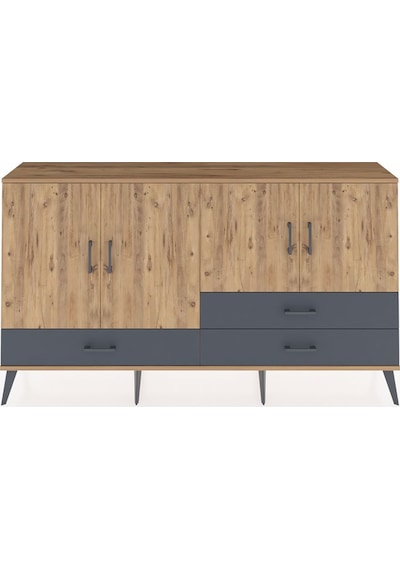 Arges Konsol 5 Raflı 3 Çekmeceli 4 Kapaklı 176x30x99 Çam-çam/antr Çam-çam/antrasit Arges Konsol 5 Raflı 3 Çekmeceli 4 Kapaklı 176x30x99 Çam-çam/antr Çam-çam/antrasit