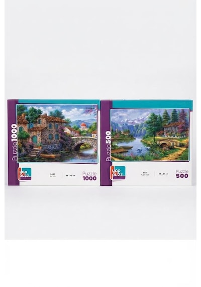Su Yolu Ve Kuğu Gölü İkili Set - 1000 + 500 Parça İkili Puzzle Seti