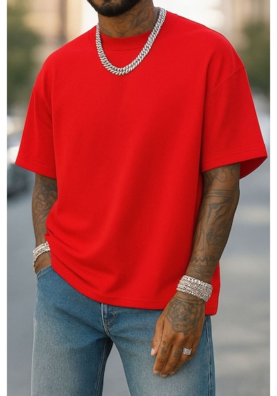 Bnrq8 Unisex Tişört Kirmizi