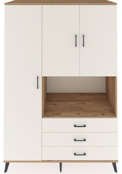 Kronos Dolap 6 Raflı 3 Çekmeceli 3 Kapaklı 132x59x195 Çam-ayt... Çam